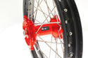 ART MX Complete Front + Rear Wheel 21x1,60/19x2,15 Black Rim/Red Hub Honda