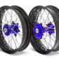 ART SM Complete Front + Rear Wheel 17x3,50/17x4,50 Black Rim/Blue Hub Suzuki