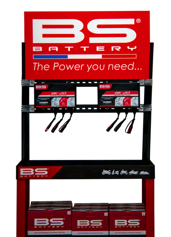 BS BATTERY Display Kit with one BK20 Charger