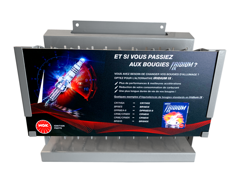 NGK Iridium Sparkplugs Display - French Language