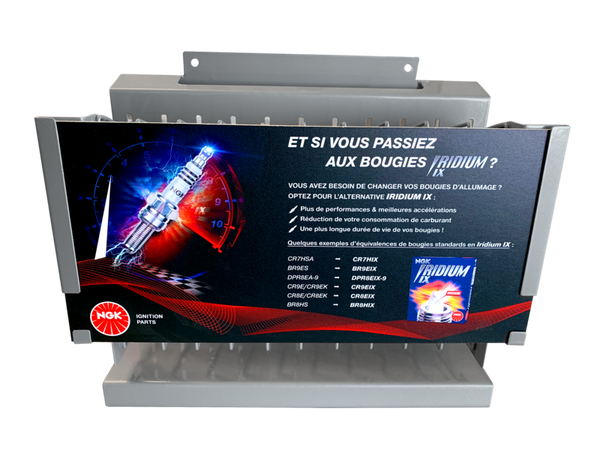 NGK Iridium Sparkplugs Display - French Language