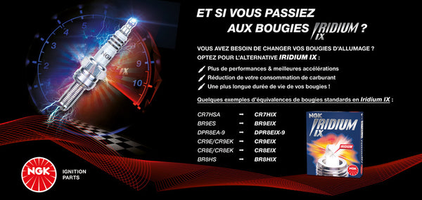 NGK Iridium Sparkplugs Display - French Language
