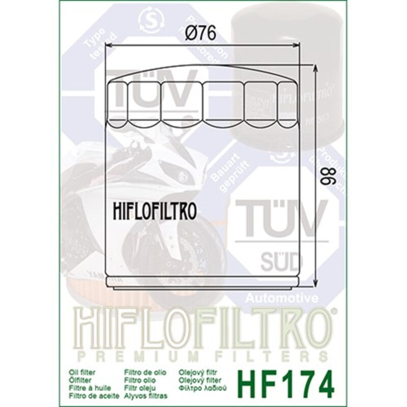 HIFLOFILTRO Oil Filter Glossy Black - HF174B