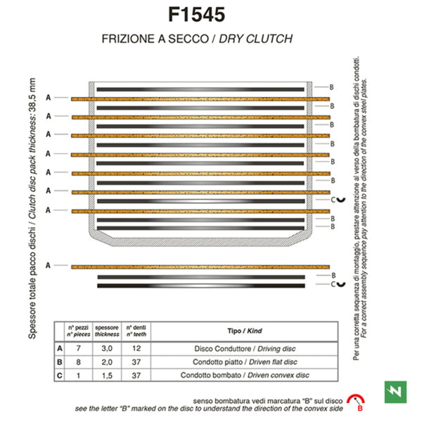 NEWFREN Friction Clutch Plates Set - 1018258