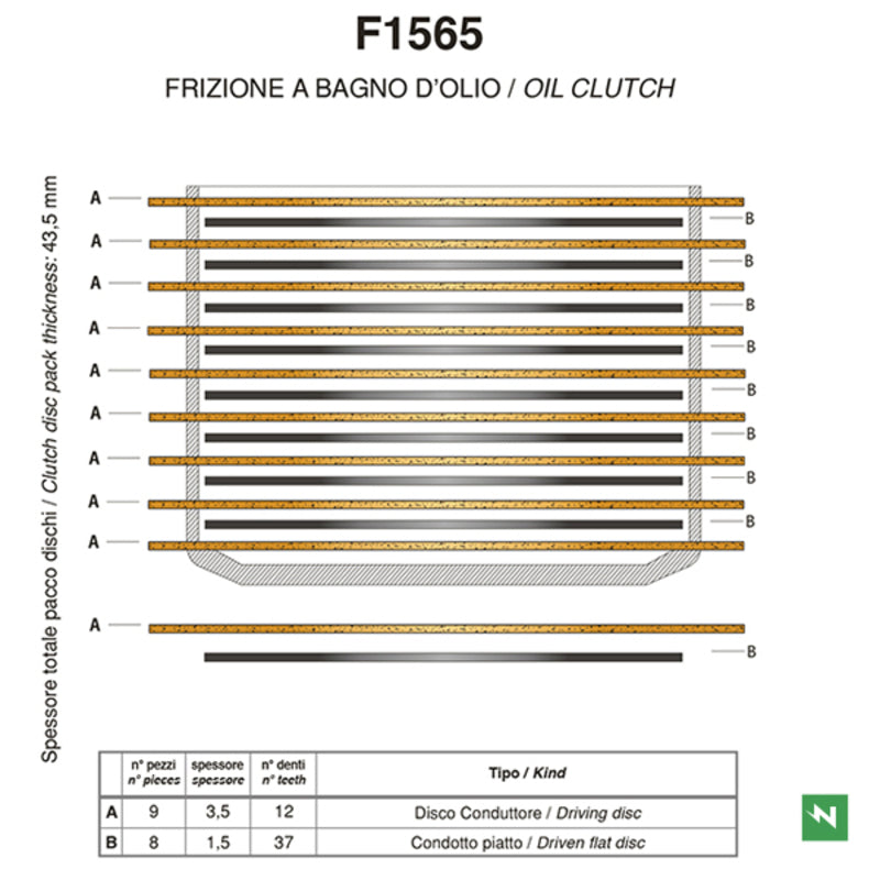 FRICTION CLUTCH PLATE KIT FOR DUCATI MONSTER 400/600750/S2R /620SS/750 /800