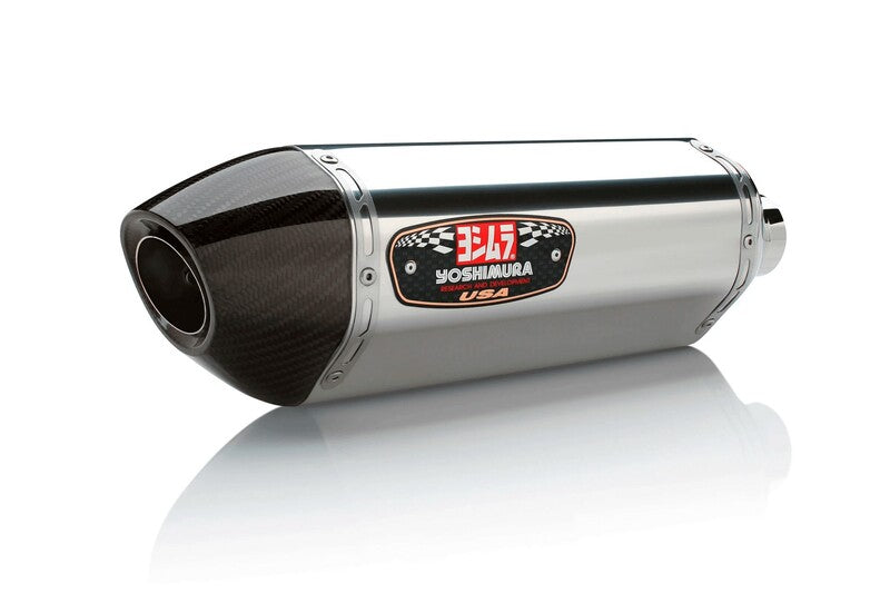 R77 Stainless/Carbon Cap single muffler