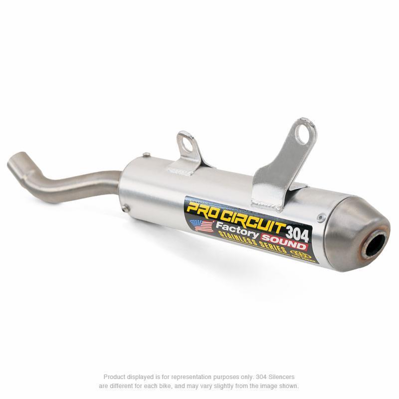 PRO CIRCUIT 304 Muffler Brushed Aluminum/Stainless Steel End Cap Honda CR500R - 1061768