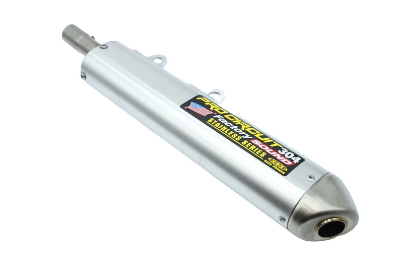 PRO CIRCUIT 304 Muffler Brushed Aluminum/Stainless Steel End Cap Kawasaki KX500