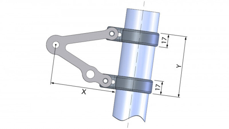 LSL Headlight Bracket Ã˜50 - Short