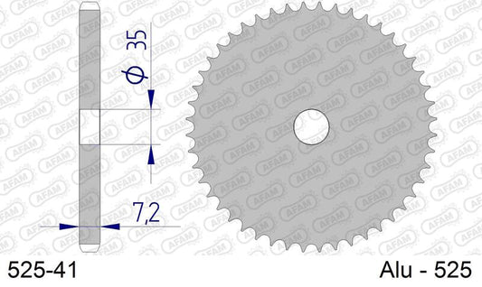 AFAM Aluminium Rear Sprocket 525 - 525