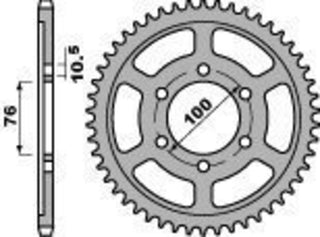 PBR Steel Standard Rear Sprocket 825 - 530 - 1075445004