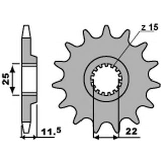 PBR Stahl Standard Kettenrad 1252 - 520 - 1077517003