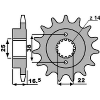 PBR Stahl Standard-Vorderkettenrad 2205 - 525