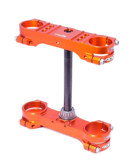 XTRIG ROCS Tech Triple Clamp Offset 14mm PHDS Orange KTM SX85