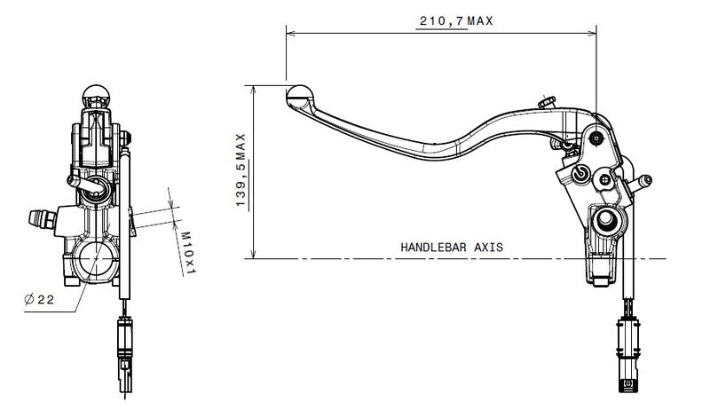 BREMBO Clutch Master Cylinder Ã˜15x19mm Titanium