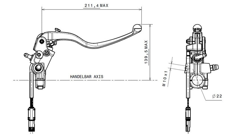 BREMBO Brake Master Cylinder Ã˜18x21mm Titanium