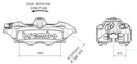 BREMBO M4 Bremssattel vorn links Titan Ø34mm 