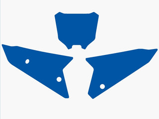 BLACKBIRD Plate Stickers Blue Honda CRF450
