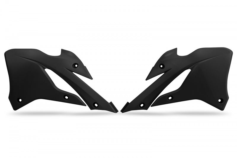 UFO Radiator Covers - Black Kawasaki KX85
