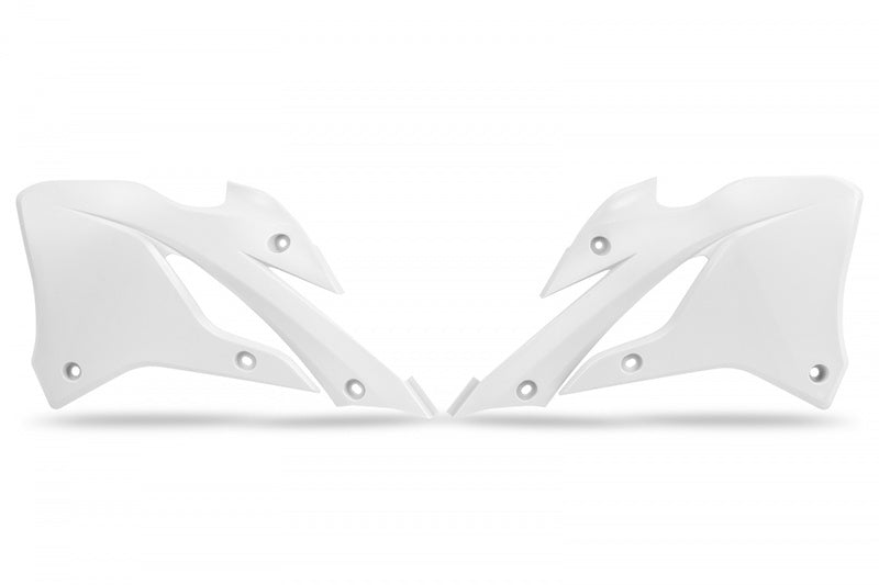 UFO Radiator Covers - White Kawasaki KX85