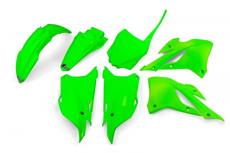 UFO Plastic Kit - Neon Green Kawasaki KX85